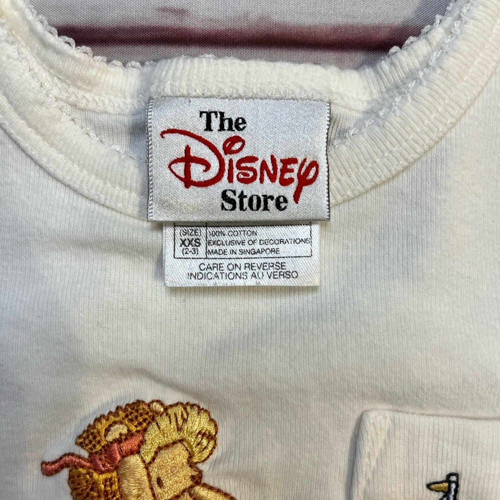 Vintage Disney Winnie the Pooh Embroidered Girls’ Size XXS Pocket T-shirt - Picture 4 of 4